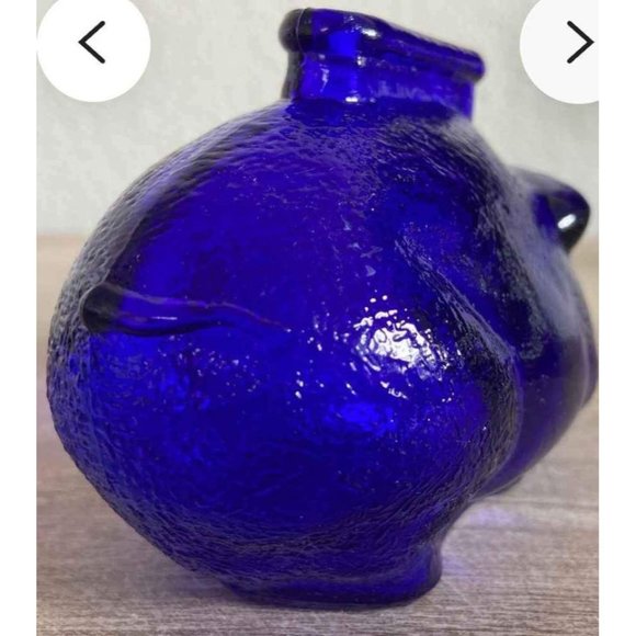 Vintage Small Cobalt Blue Glass Piggy Coin Money Bank•MINT CONDITION•I have ten - Picture 6 of 10